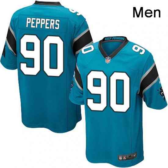 Mens Nike Carolina Panthers 90 Julius Peppers Game Blue Alternate NFL Jersey